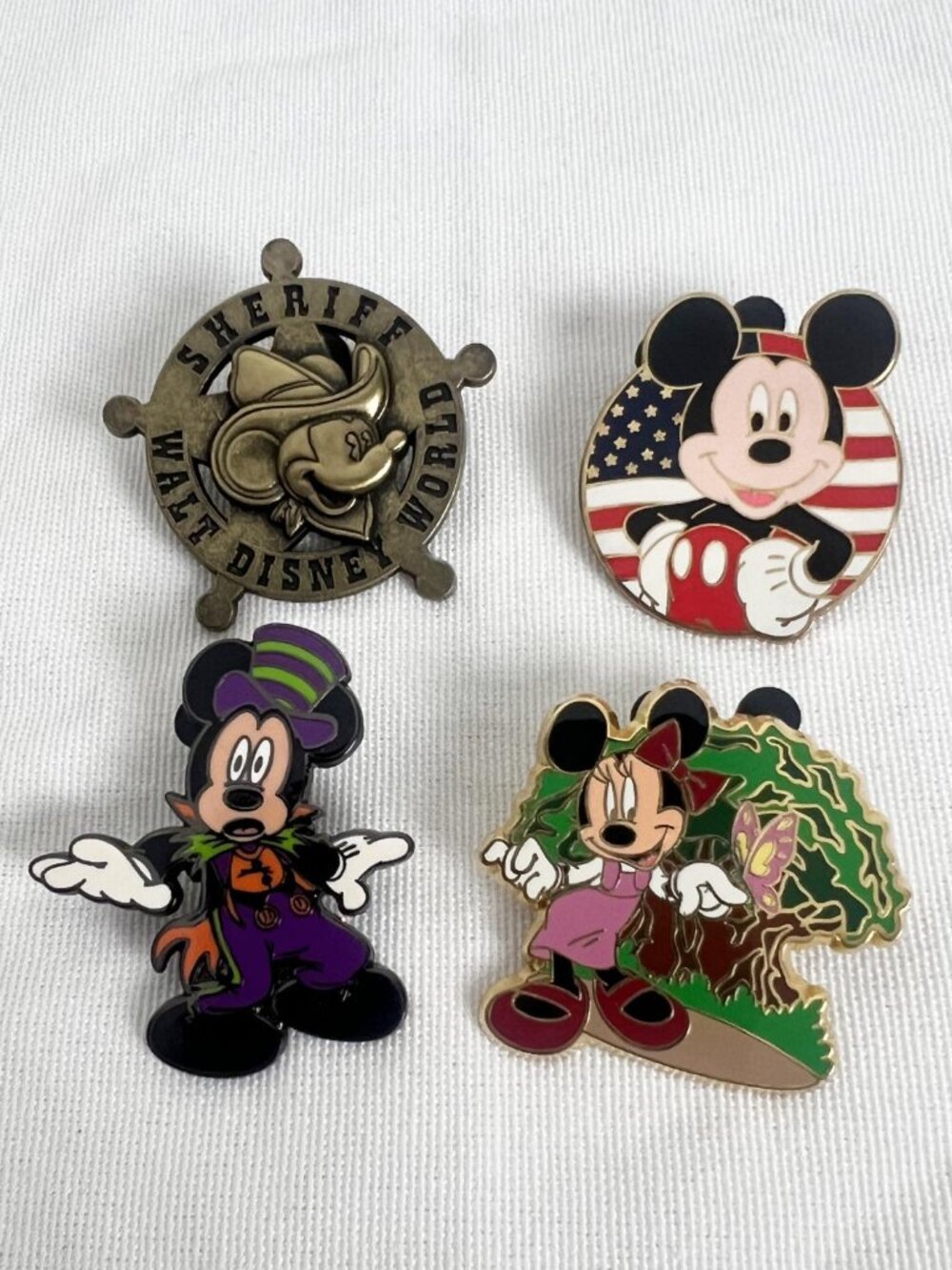 Disney Parks Mickey & Minnie enamel pins Sheriff Halloween Animal Kingdom